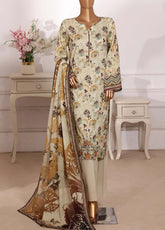 HZ Textiles Cutworkari Embroidered Lawn 3 Piece Stitched Suit HZ26CEL D-CPE-012