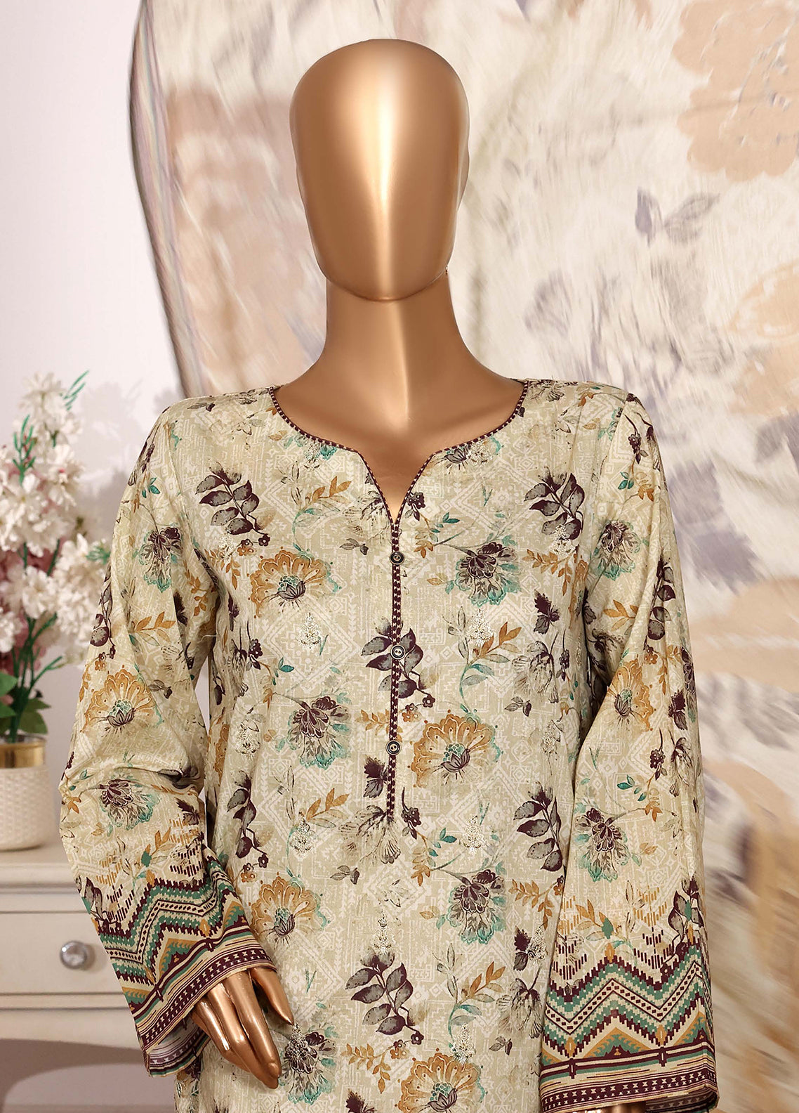 HZ Textiles Cutworkari Embroidered Lawn 3 Piece Stitched Suit HZ26CEL D-CPE-012 HZ Textiles Cutworkari Embroidered Lawn 3 Piece Stitched Suit HZ26CEL D-CPE-012