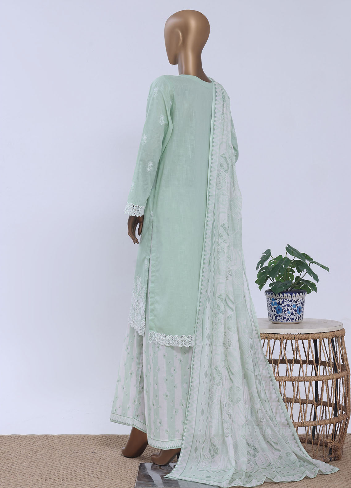 HZ Textiles Embroidered Chikankari Lawn 3 Piece Stitched Suit HZ26EC D-084 W PEARL HZ Textiles Embroidered Chikankari Lawn 3 Piece Stitched Suit HZ26EC D-084 W PEARL