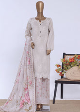 HZ Textiles Embroidered Chikankari Lawn 3 Piece Stitched Suit HZ26EC D-085 N SPARK