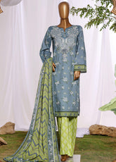 HZ Textiles Embroidered Lawn 3 Piece Stitched Suit HZ26DWE D-041