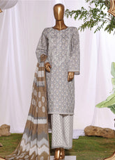 HZ Textiles Embroidered Lawn 3 Piece Stitched Suit HZ26DWE D-043
