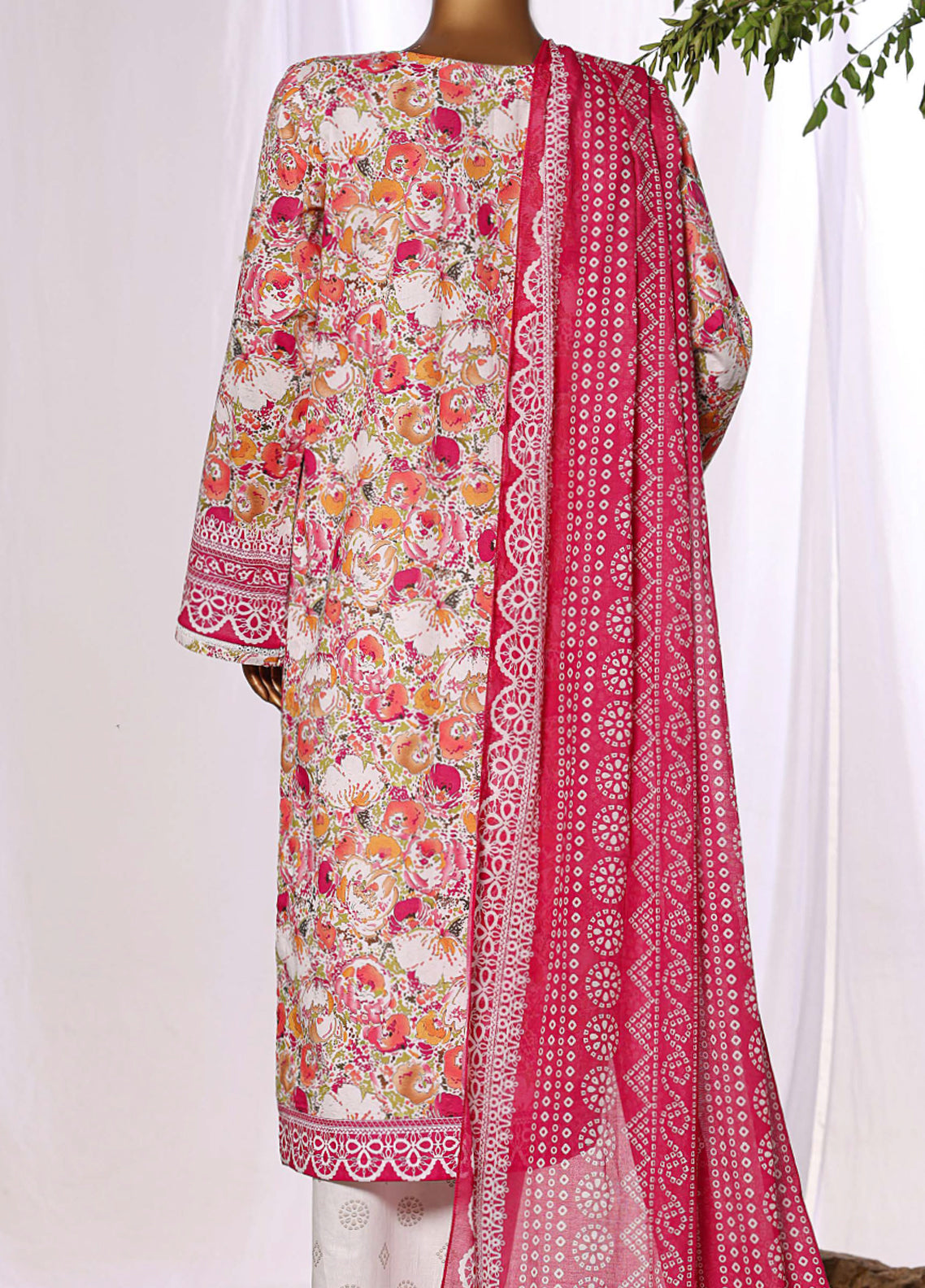 HZ Textiles Embroidered Lawn 3 Piece Stitched Suit HZ26DWE D-046 HZ Textiles Embroidered Lawn 3 Piece Stitched Suit HZ26DWE D-046