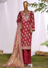 HZ Textiles Embroidered Lawn 3 Piece Stitched Suit HZ26DWE D-047