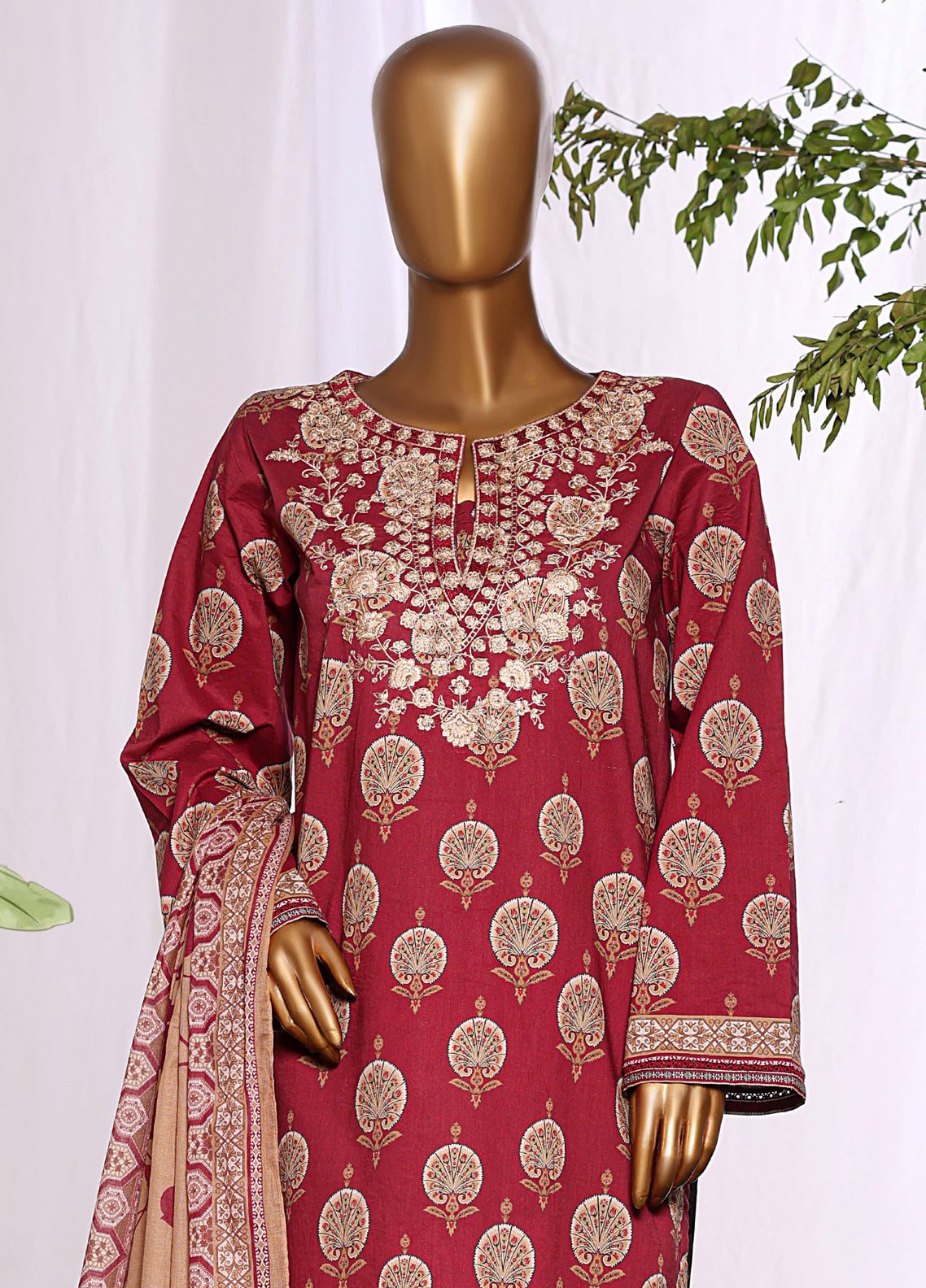 HZ Textiles Embroidered Lawn 3 Piece Stitched Suit HZ26DWE D-047 HZ Textiles Embroidered Lawn 3 Piece Stitched Suit HZ26DWE D-047