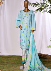 HZ Textiles Embroidered Lawn 3 Piece Stitched Suit HZ26DWE D-050