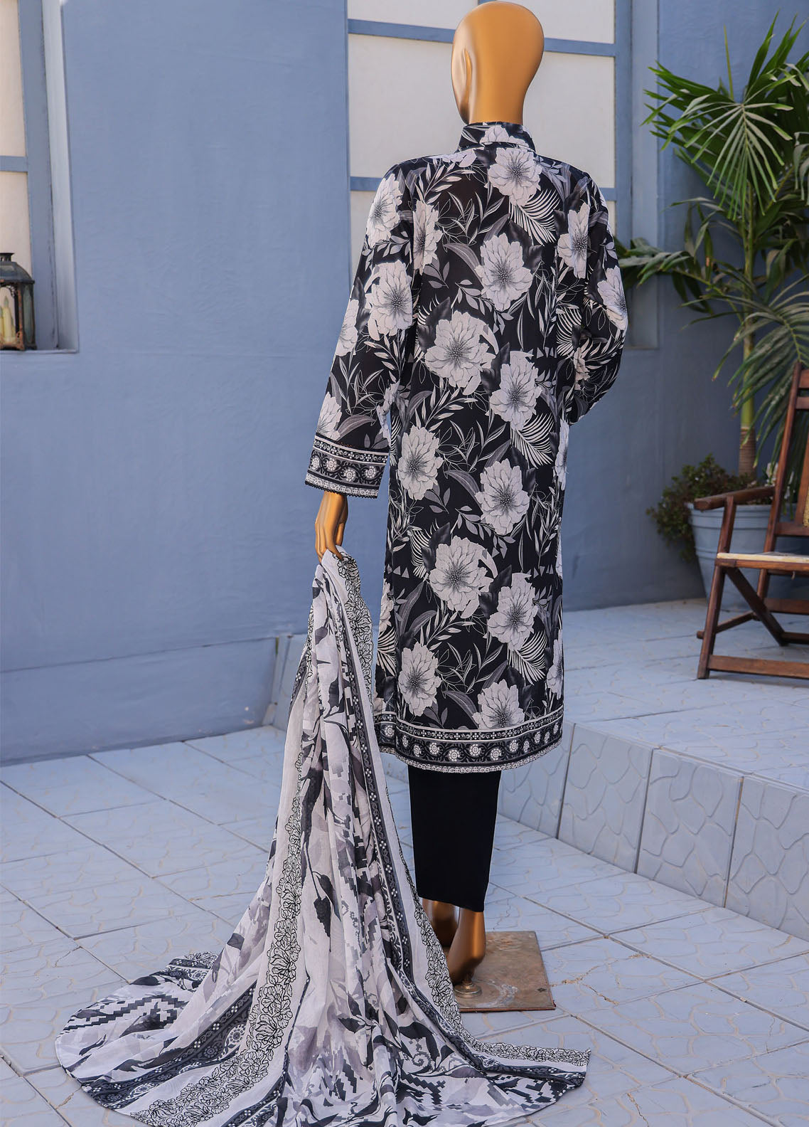 HZ Textiles Premium Chikankari Lawn 3 Piece Unstitched Suit HZ26PC D-PCE-1032 HZ Textiles Premium Chikankari Lawn 3 Piece Unstitched Suit HZ26PC D-PCE-1032