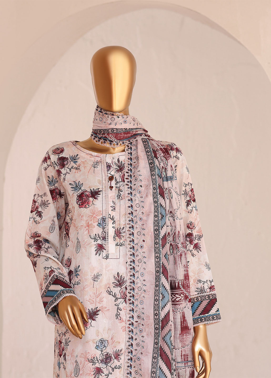 HZ Textiles Premium Chikankari Lawn 3 Piece Unstitched Suit HZ26PC D-PCE-641 HZ Textiles Premium Chikankari Lawn 3 Piece Unstitched Suit HZ26PC D-PCE-641