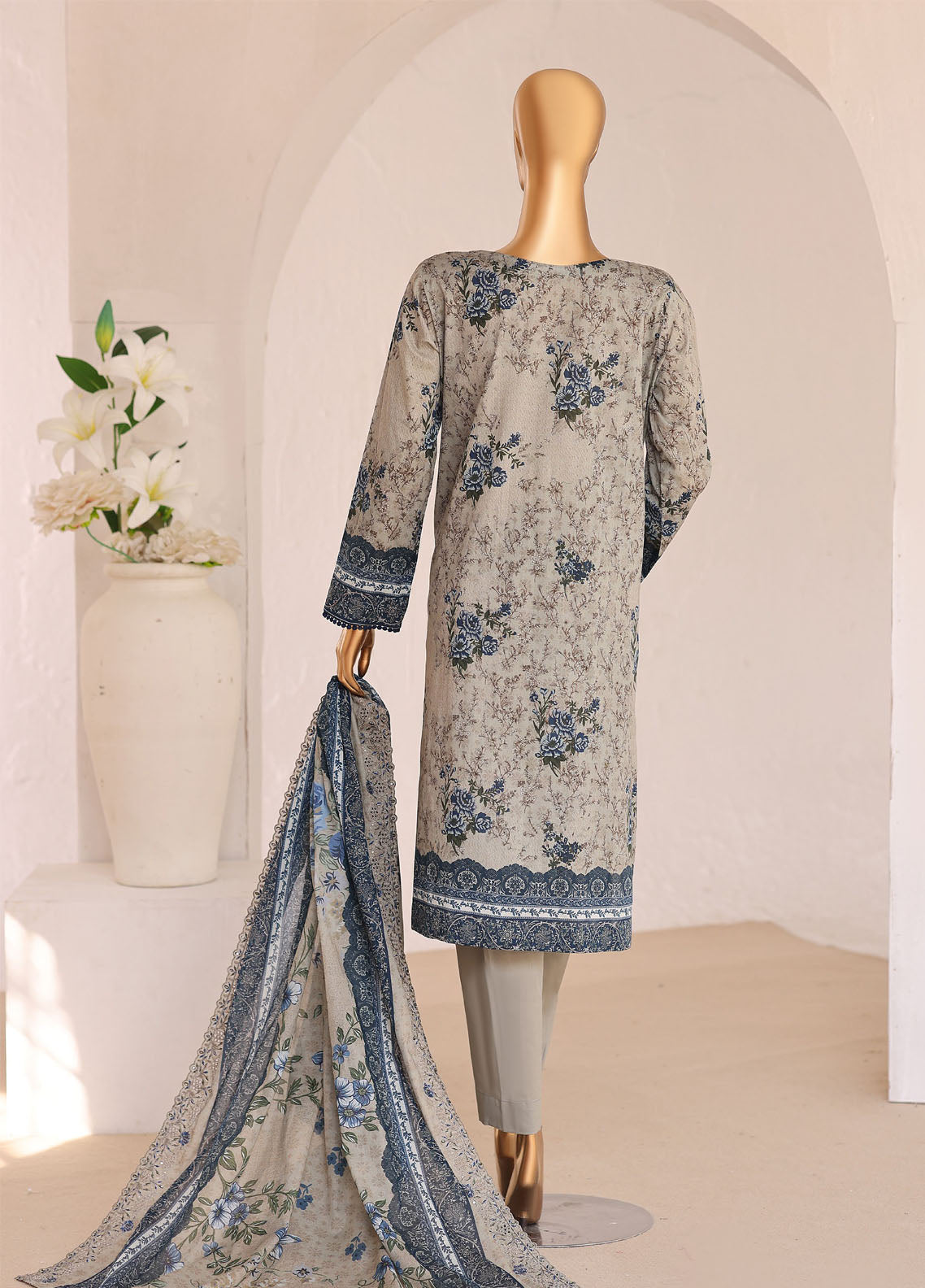 HZ Textiles Premium Chikankari Lawn 3 Piece Unstitched Suit HZ26PC D-PCE-643 HZ Textiles Premium Chikankari Lawn 3 Piece Unstitched Suit HZ26PC D-PCE-643