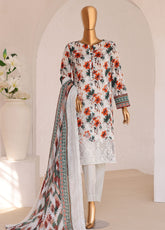 HZ Textiles Premium Chikankari Lawn 3 Piece Unstitched Suit HZ26PC D-PCE-645