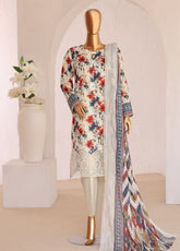 HZ Textiles Premium Chikankari Lawn 3 Piece Unstitched Suit HZ26PC D-PCE-646