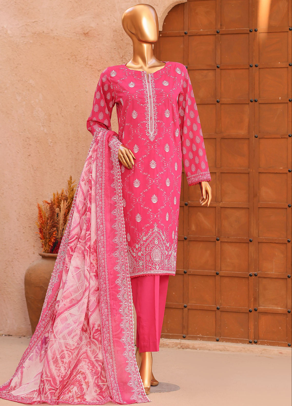 HZ Textiles Premium Embroidered Lawn 3 Piece Unstitched Suit HZ26PC D-PEL-1058 HZ Textiles Premium Embroidered Lawn 3 Piece Unstitched Suit HZ26PC D-PEL-1058