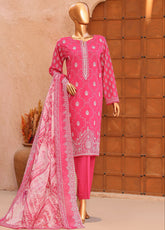 HZ Textiles Premium Embroidered Lawn 3 Piece Unstitched Suit HZ26PC D-PEL-1058