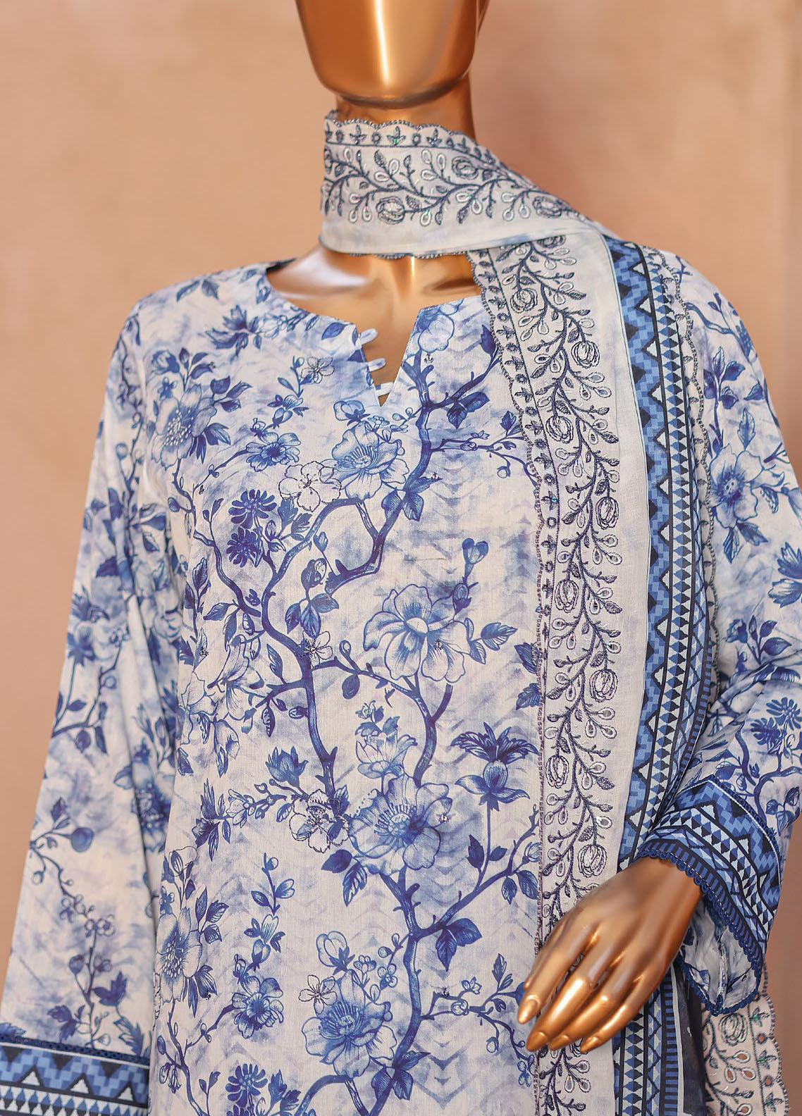 HZ Textiles Premium Embroidered Lawn 3 Piece Unstitched Suit HZ26PC D-PEL-1060 HZ Textiles Premium Embroidered Lawn 3 Piece Unstitched Suit HZ26PC D-PEL-1060
