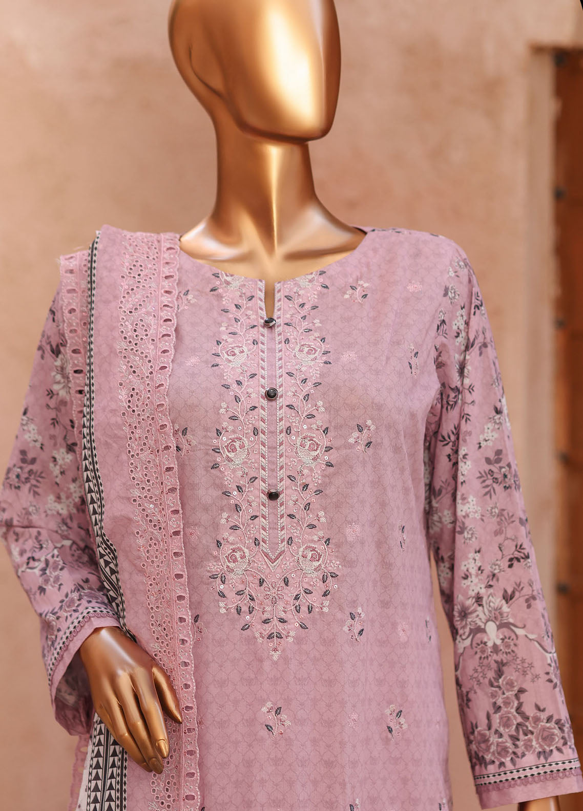 HZ Textiles Premium Embroidered Lawn 3 Piece Unstitched Suit HZ26PC D-PEL-1062 HZ Textiles Premium Embroidered Lawn 3 Piece Unstitched Suit HZ26PC D-PEL-1062