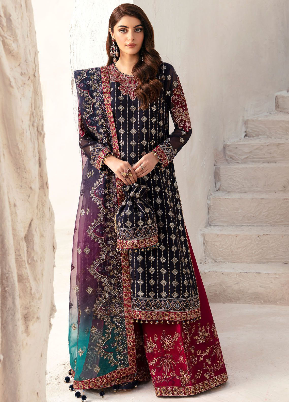 Heer By Alizeh Fashion Embroidered Chiffon Suits Unstitched 3 Piece - ALZ24HF 03 NAGAR Heer By Alizeh Fashion Embroidered Chiffon Suits Unstitched 3 Piece - ALZ24HF 03 NAGAR