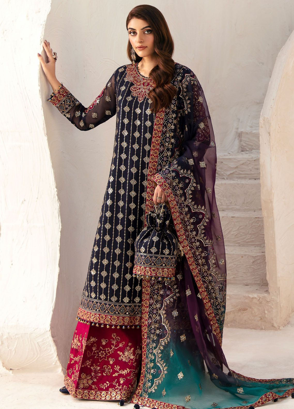 Heer By Alizeh Fashion Embroidered Chiffon Suits Unstitched 3 Piece - ALZ24HF 03 NAGAR Heer By Alizeh Fashion Embroidered Chiffon Suits Unstitched 3 Piece - ALZ24HF 03 NAGAR