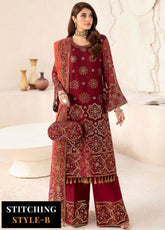 Heer By Alizeh Fashion Embroidered Chiffon Suits Unstitched 3 Piece - ALZ24HF 06 AWEEN