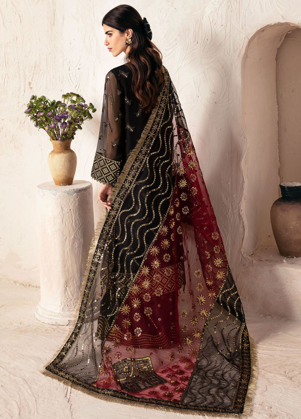 Heer By Alizeh Fashion Embroidered Chiffon Suits Unstitched 3 Piece - ALZ24HF 08 SAJAL Heer By Alizeh Fashion Embroidered Chiffon Suits Unstitched 3 Piece - ALZ24HF 08 SAJAL