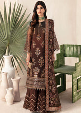 Heer By Alizeh Fashion Embroidered Organza Suits Unstitched 3 Piece - ALZ24HF 01 HAZEL