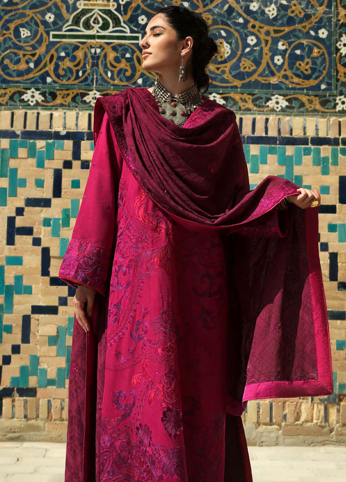 Hemline Bukhara By Mushq Embroidered Herringbone 3 Piece Unstitched Suit MQ26BWE D-103 DUSK WHISPER Hemline Bukhara By Mushq Embroidered Herringbone 3 Piece Unstitched Suit MQ26BWE D-103 DUSK WHISPER