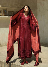 Hemline Bukhara By Mushq Embroidered Linen 3 Piece Unstitched Suit MQ26BWE D-101 BUKHARA BLOOM