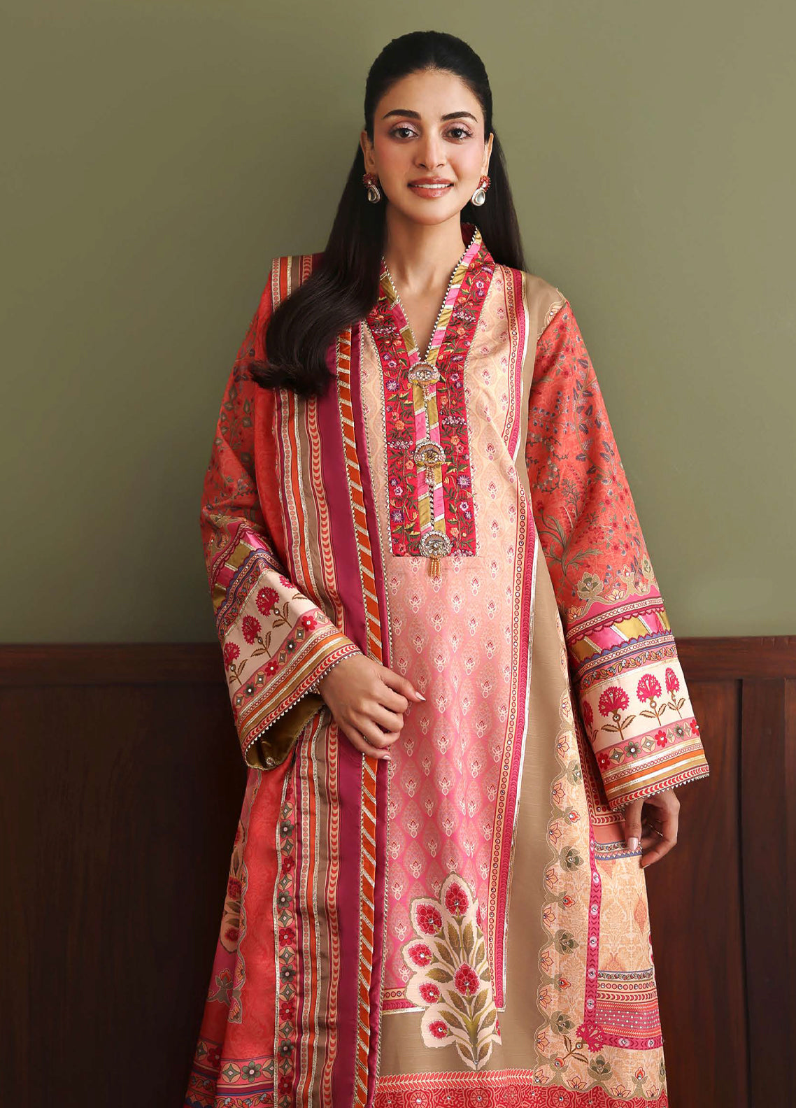 Hemline Nirvana By Mushq Embroidered Raw Silk 3 Piece Unstitched Suit MQ26HNUL D-2604 ROSE MOOD Hemline Nirvana By Mushq Embroidered Raw Silk 3 Piece Unstitched Suit MQ26HNUL D-2604 ROSE MOOD