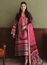 Hemline Nirvana By Mushq Embroidered Raw Silk 3 Piece Unstitched Suit MQ26HNUL D-2605 DAY DREAMER