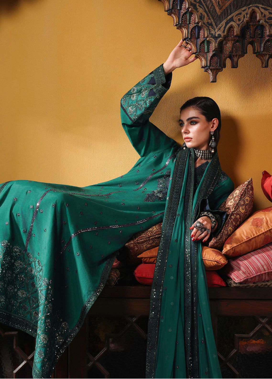 Hemline Nuvera By Mushq Embroidered Raw Silk 3 Piece Unstitched Suit MQ26HN D-202 ROYAL AFFAIR Hemline Nuvera By Mushq Embroidered Raw Silk 3 Piece Unstitched Suit MQ26HN D-202 ROYAL AFFAIR