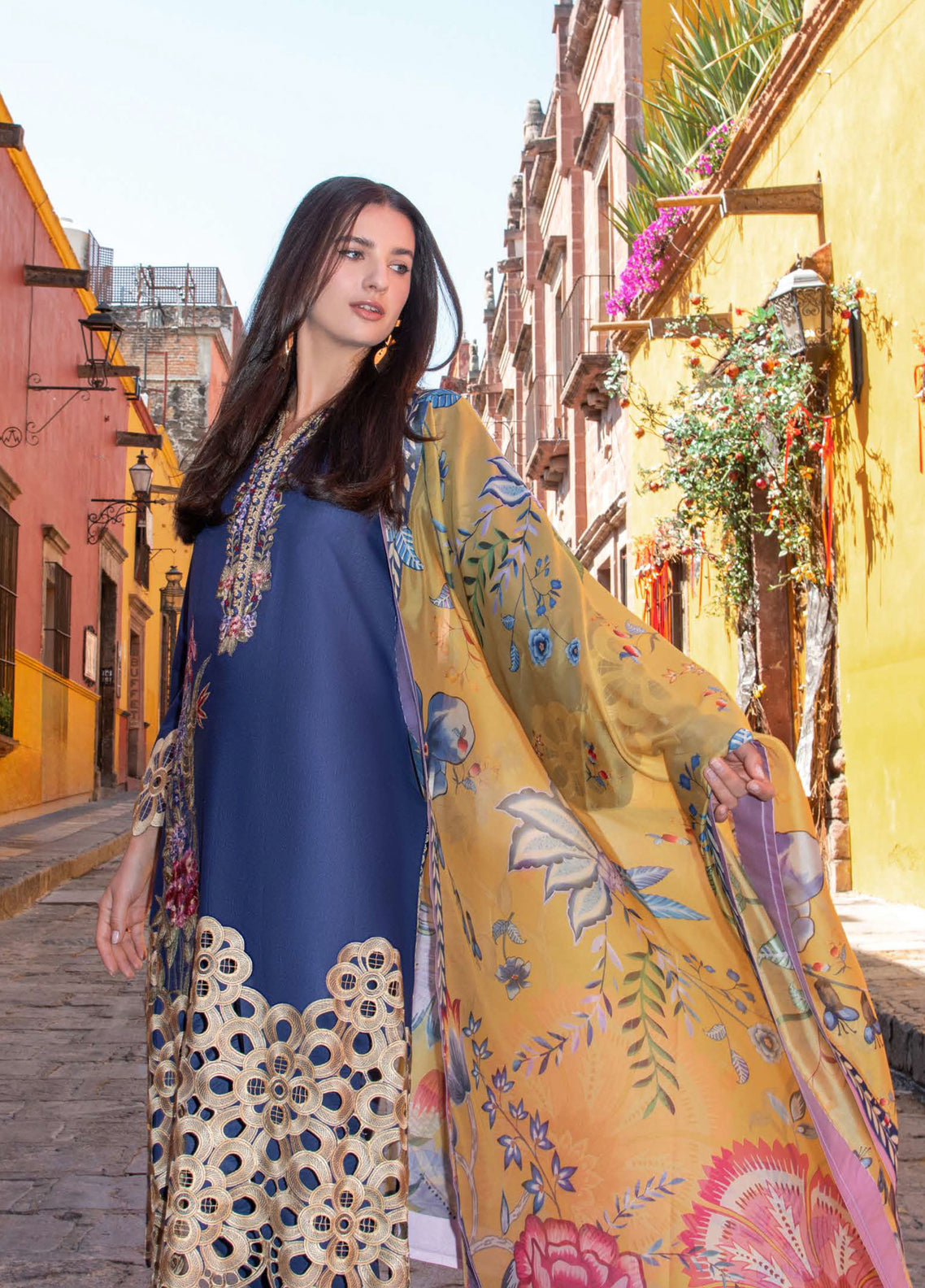 Hemline Odyssey By Mushq Embroidered Lawn 3 Piece Unstitched Suit MQ26HOL D-02 INES Hemline Odyssey By Mushq Embroidered Lawn 3 Piece Unstitched Suit MQ26HOL D-02 INES