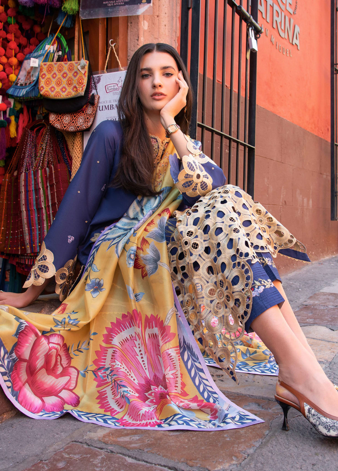Hemline Odyssey By Mushq Embroidered Lawn 3 Piece Unstitched Suit MQ26HOL D-02 INES Hemline Odyssey By Mushq Embroidered Lawn 3 Piece Unstitched Suit MQ26HOL D-02 INES
