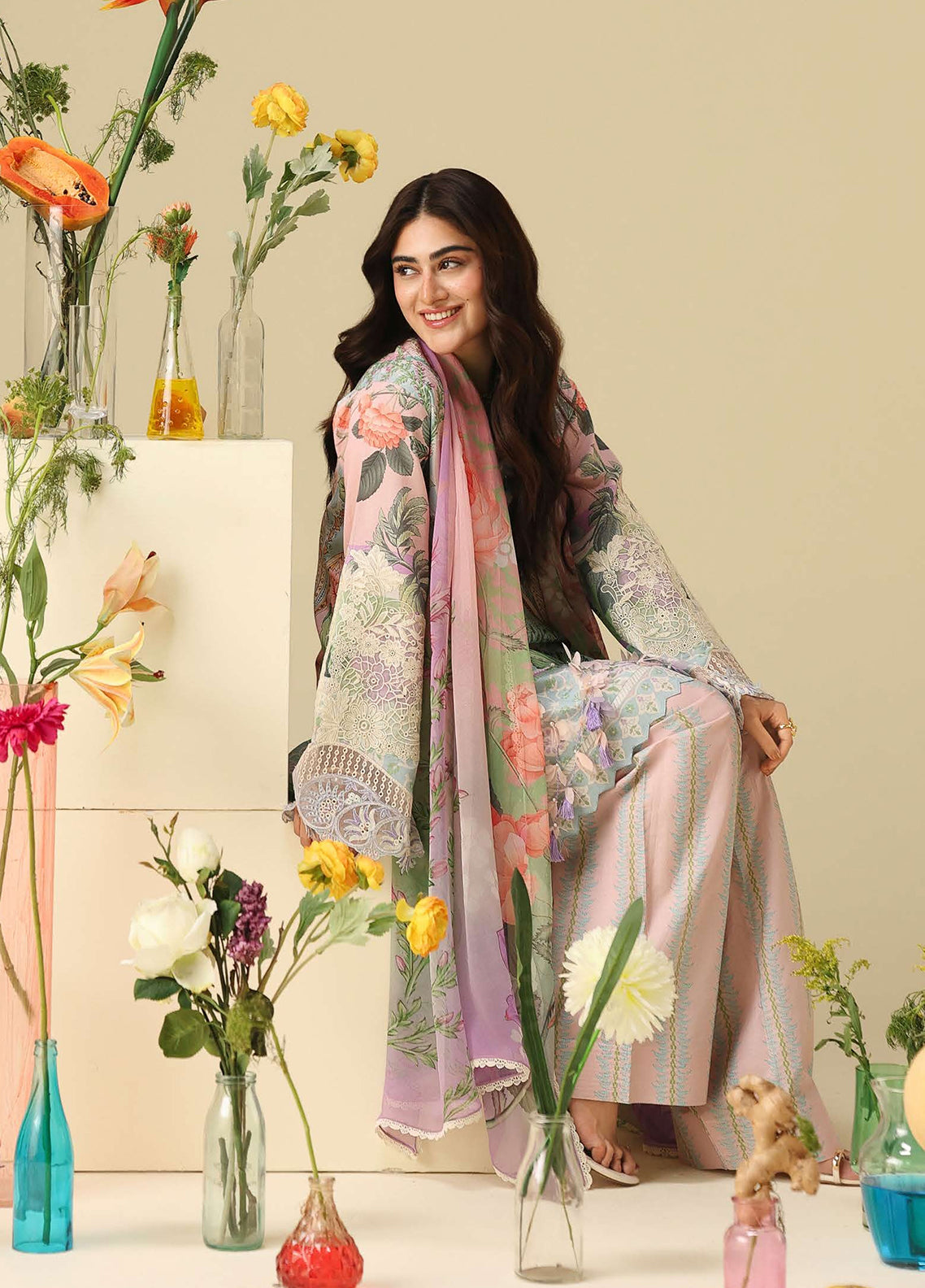 Hemline Soleil By Mushq Embroidered Lawn 3 Piece Unstitched Suit MQ26HSP D-303 MOONLIT DOLCE Hemline Soleil By Mushq Embroidered Lawn 3 Piece Unstitched Suit MQ26HSP D-303 MOONLIT DOLCE