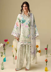 Hemline Soleil By Mushq Embroidered Lawn 3 Piece Unstitched Suit MQ26HSP D-306 VANILLA LUSH