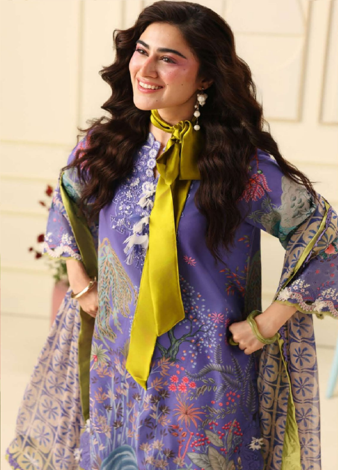 Hemline Soleil By Mushq Embroidered Lawn 3 Piece Unstitched Suit MQ26HSP D-307 CAMELLIA KISS Hemline Soleil By Mushq Embroidered Lawn 3 Piece Unstitched Suit MQ26HSP D-307 CAMELLIA KISS