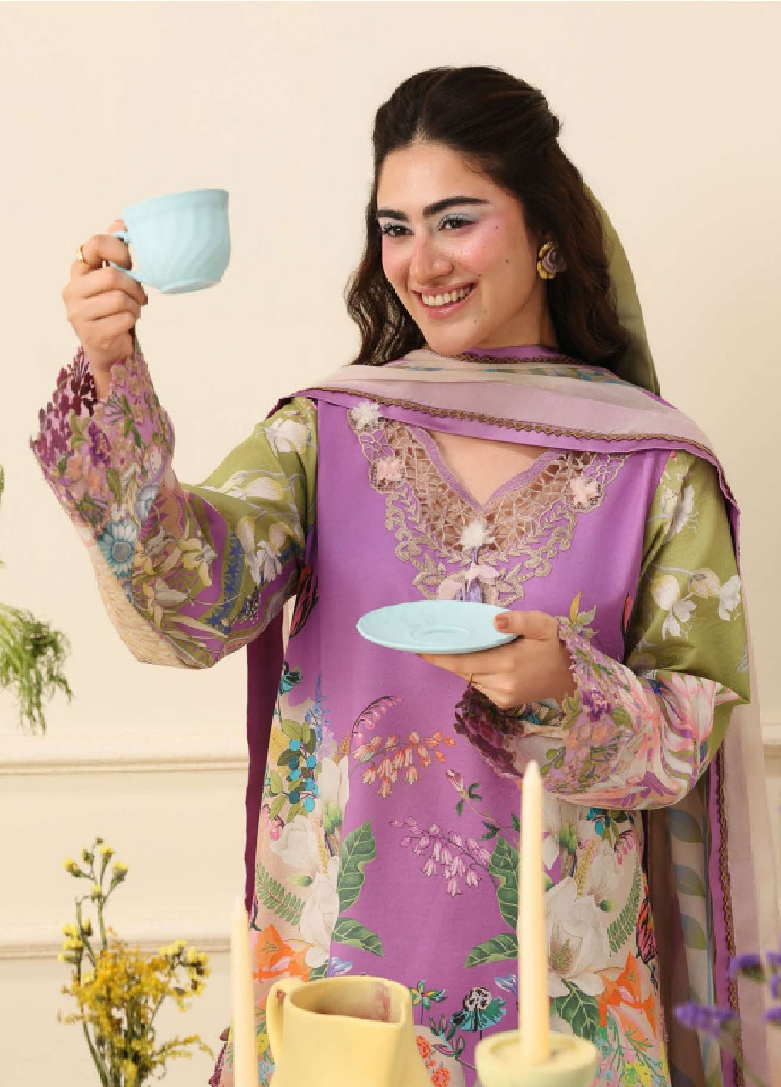 Hemline Soleil By Mushq Embroidered Lawn 3 Piece Unstitched Suit MQ26HSP D-308 LILAC WHIM Hemline Soleil By Mushq Embroidered Lawn 3 Piece Unstitched Suit MQ26HSP D-308 LILAC WHIM