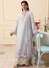Hemline Soleil By Mushq Embroidered Lawn 3 Piece Unstitched Suit MQ26HSP D-309 SUGAR BLOOM