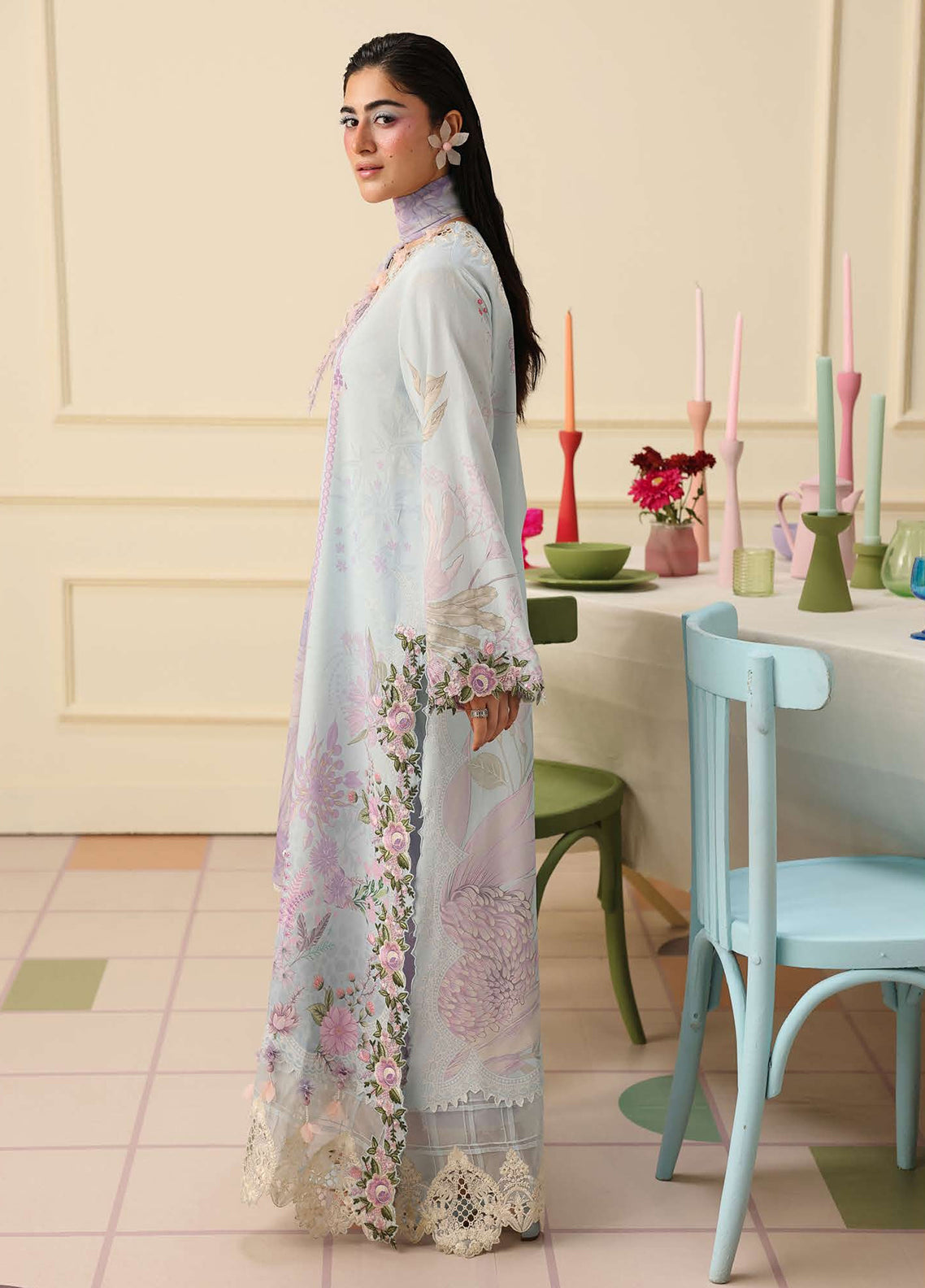Hemline Soleil By Mushq Embroidered Lawn 3 Piece Unstitched Suit MQ26HSP D-309 SUGAR BLOOM Hemline Soleil By Mushq Embroidered Lawn 3 Piece Unstitched Suit MQ26HSP D-309 SUGAR BLOOM