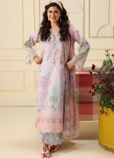 Hemline Soleil By Mushq Embroidered Lawn 3 Piece Unstitched Suit MQ26HSP D-310 FLORA AMOUR