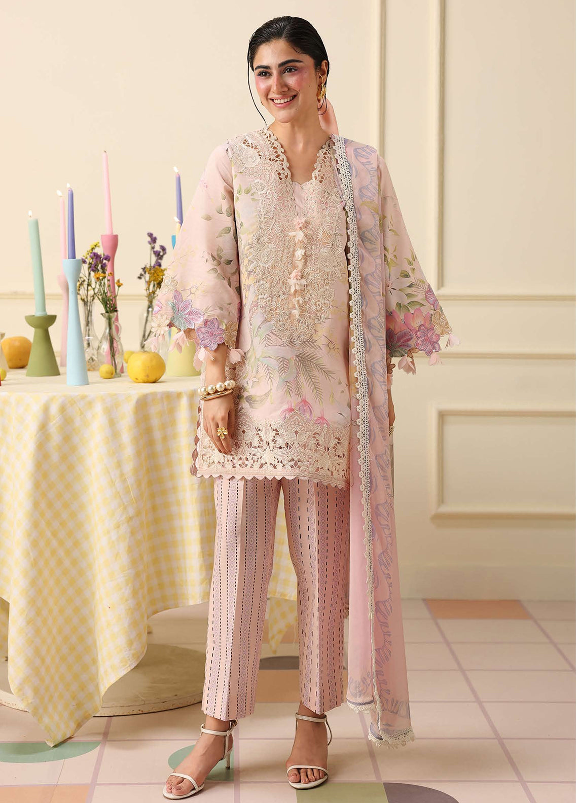 Hemline Soleil By Mushq Embroidered Lawn 3 Piece Unstitched Suit MQ26HSP D-311 BERRY CREME Hemline Soleil By Mushq Embroidered Lawn 3 Piece Unstitched Suit MQ26HSP D-311 BERRY CREME