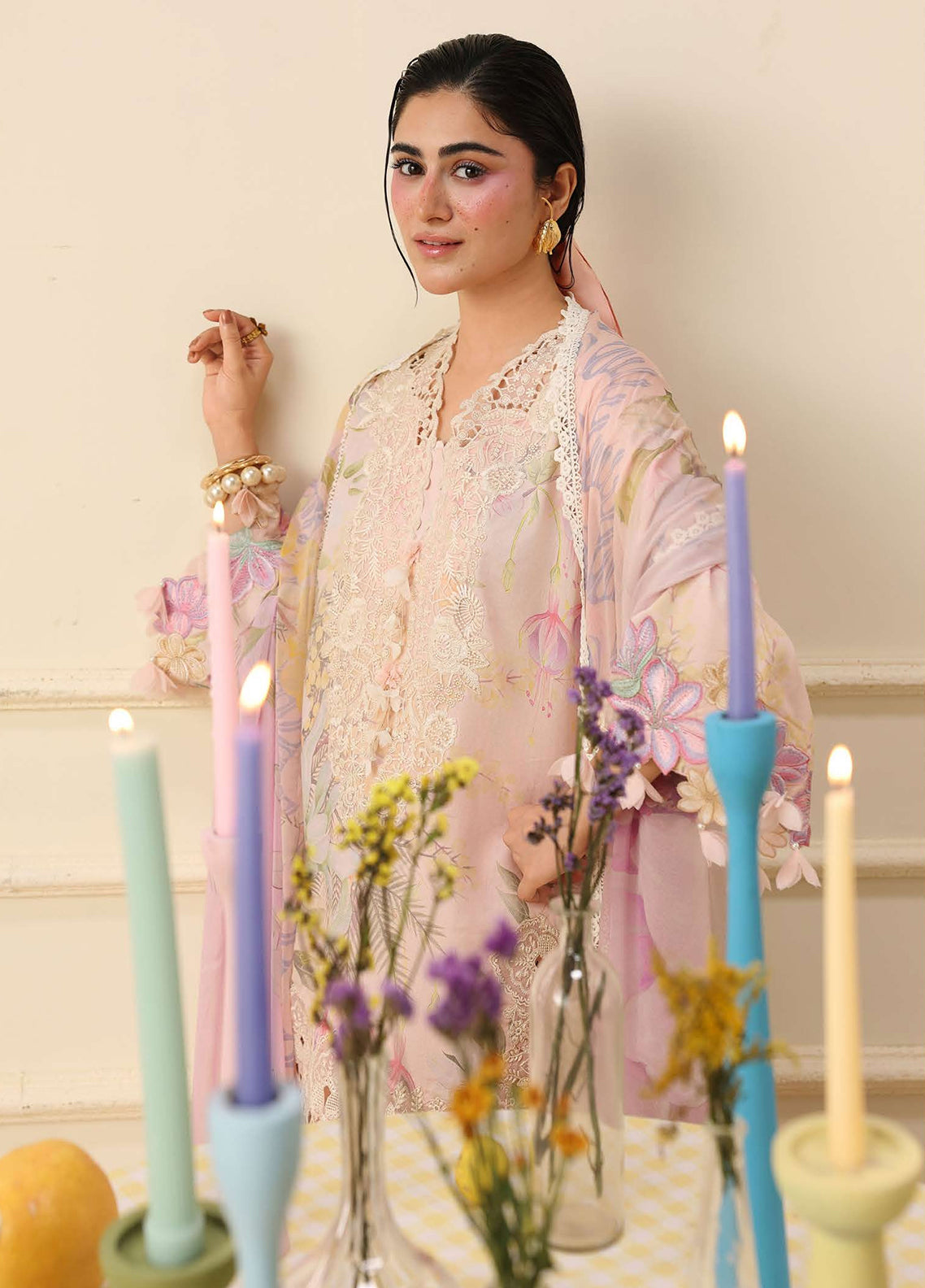 Hemline Soleil By Mushq Embroidered Lawn 3 Piece Unstitched Suit MQ26HSP D-311 BERRY CREME Hemline Soleil By Mushq Embroidered Lawn 3 Piece Unstitched Suit MQ26HSP D-311 BERRY CREME