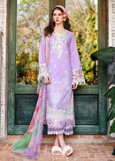 Hemline The Secret Garden By Mushq Embroidered Lawn 3 Piece Unstitched Suit MQ26HLTSGV2 D-03 DEWSPELL