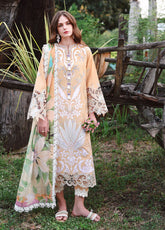 Hemline The Secret Garden By Mushq Embroidered Lawn 3 Piece Unstitched Suit MQ26HLTSGV2 D-05 WISTERIA VEIL