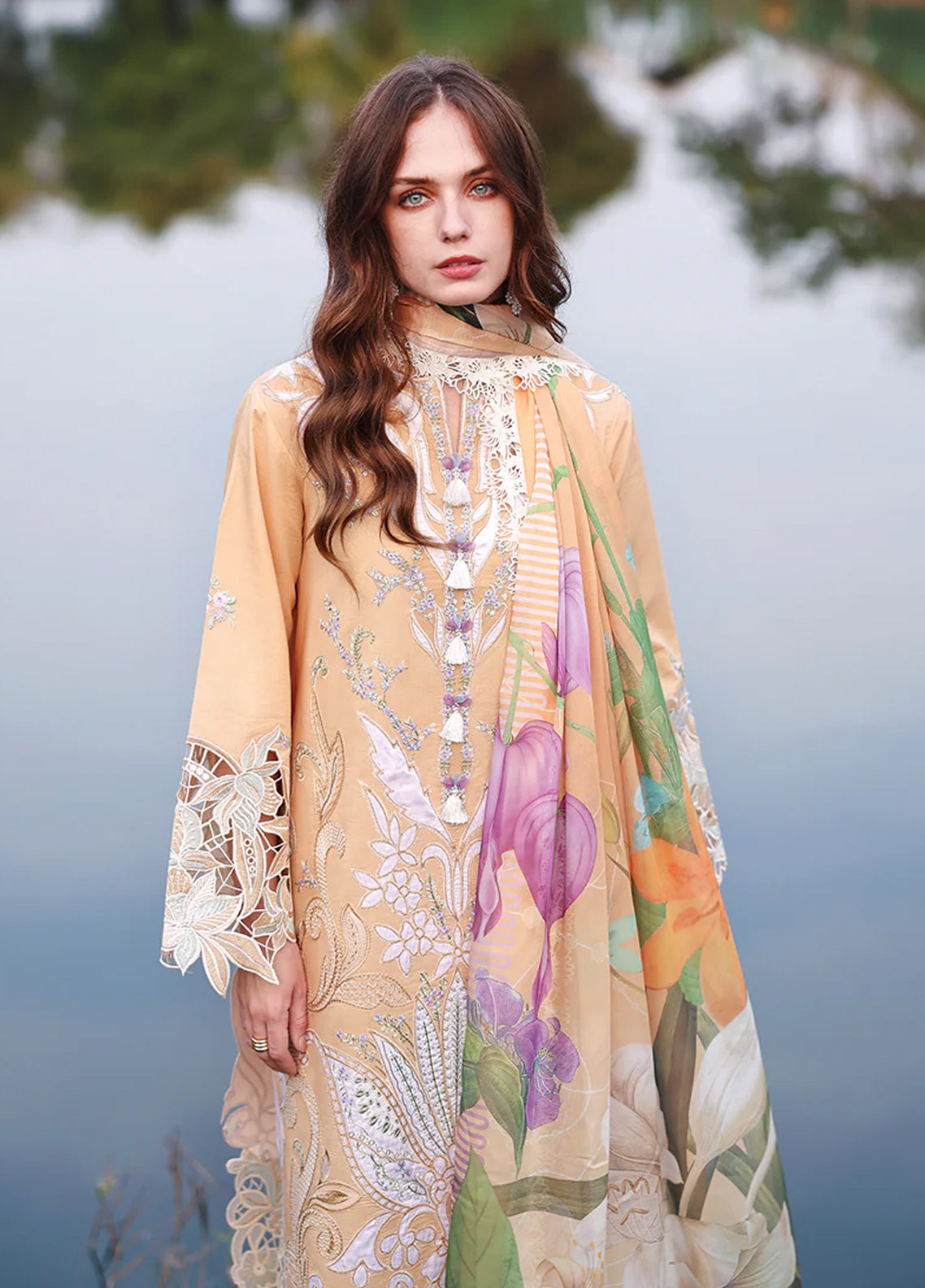 Hemline The Secret Garden By Mushq Embroidered Lawn 3 Piece Unstitched Suit MQ26HLTSGV2 D-05 WISTERIA VEIL Hemline The Secret Garden By Mushq Embroidered Lawn 3 Piece Unstitched Suit MQ26HLTSGV2 D-05 WISTERIA VEIL