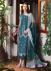 Hemline The Secret Garden By Mushq Embroidered Lawn 3 Piece Unstitched Suit MQ26HLTSGV2 D-06 IVY SPELL