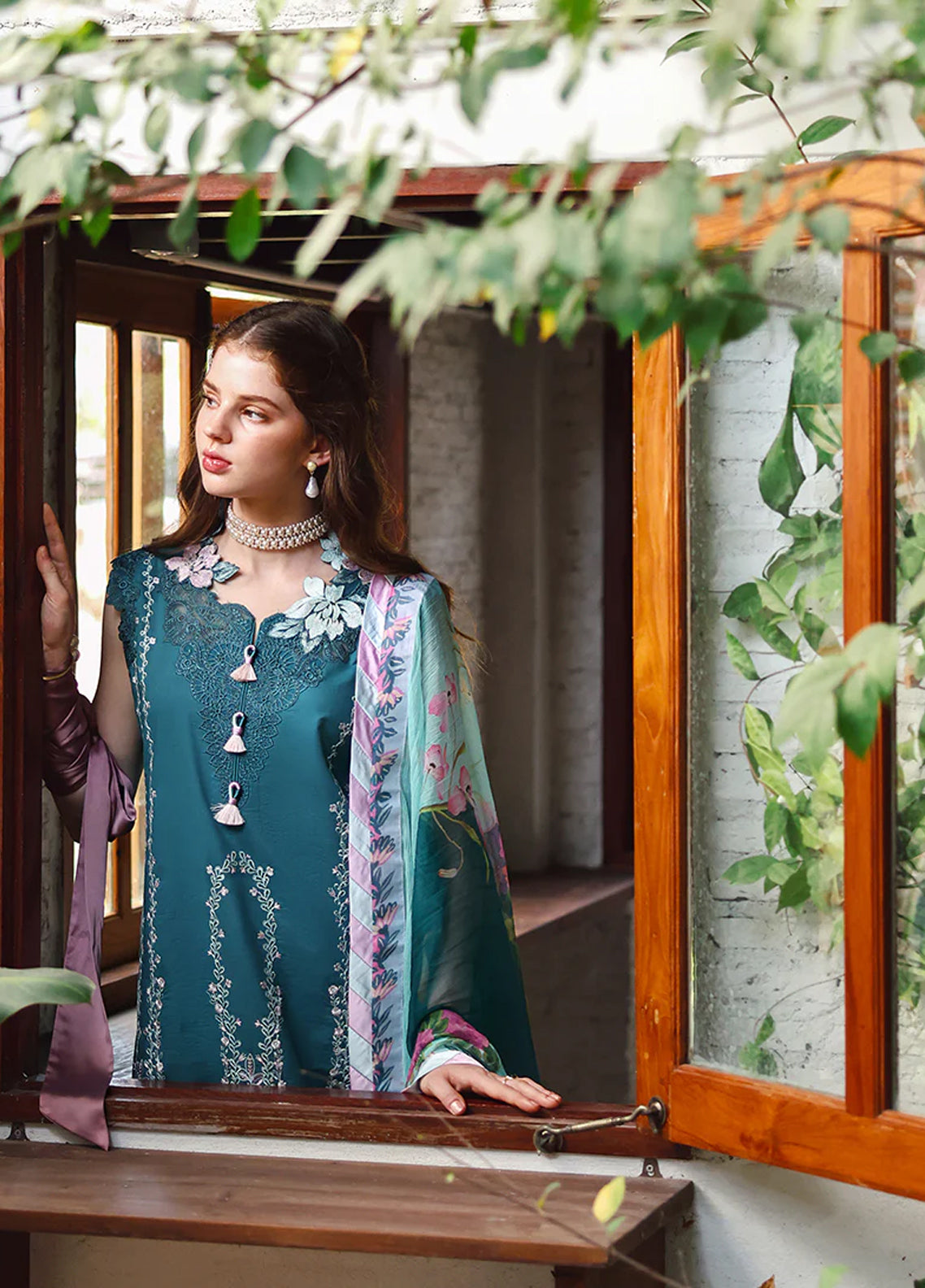 Hemline The Secret Garden By Mushq Embroidered Lawn 3 Piece Unstitched Suit MQ26HLTSGV2 D-06 IVY SPELL Hemline The Secret Garden By Mushq Embroidered Lawn 3 Piece Unstitched Suit MQ26HLTSGV2 D-06 IVY SPELL