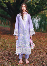 Hemline The Secret Garden By Mushq Embroidered Lawn 3 Piece Unstitched Suit MQ26HLTSGV2 D-07 HIDDEN DAHLIA