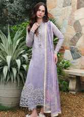 Hemline The Secret Garden By Mushq Embroidered Lawn 3 Piece Unstitched Suit MQ26HLTSGV3 D-01 VELVET IVY