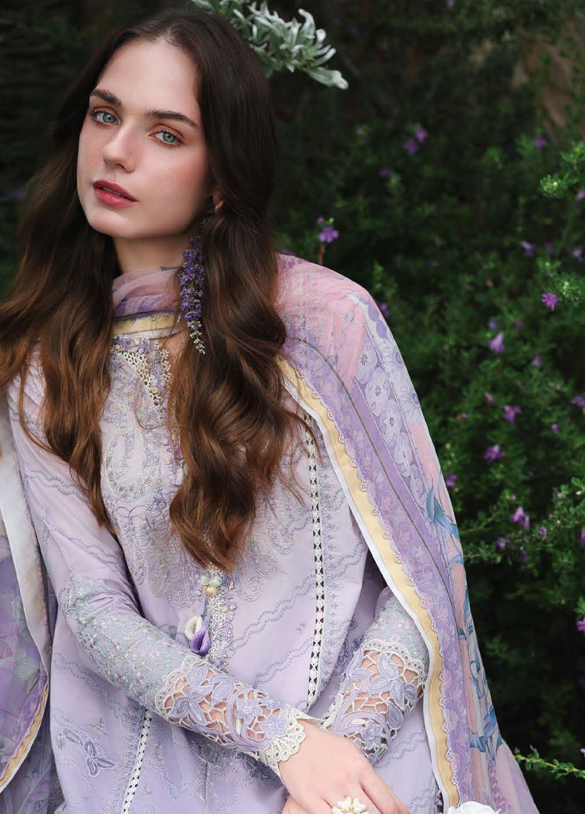 Hemline The Secret Garden By Mushq Embroidered Lawn 3 Piece Unstitched Suit MQ26HLTSGV3 D-01 VELVET IVY Hemline The Secret Garden By Mushq Embroidered Lawn 3 Piece Unstitched Suit MQ26HLTSGV3 D-01 VELVET IVY