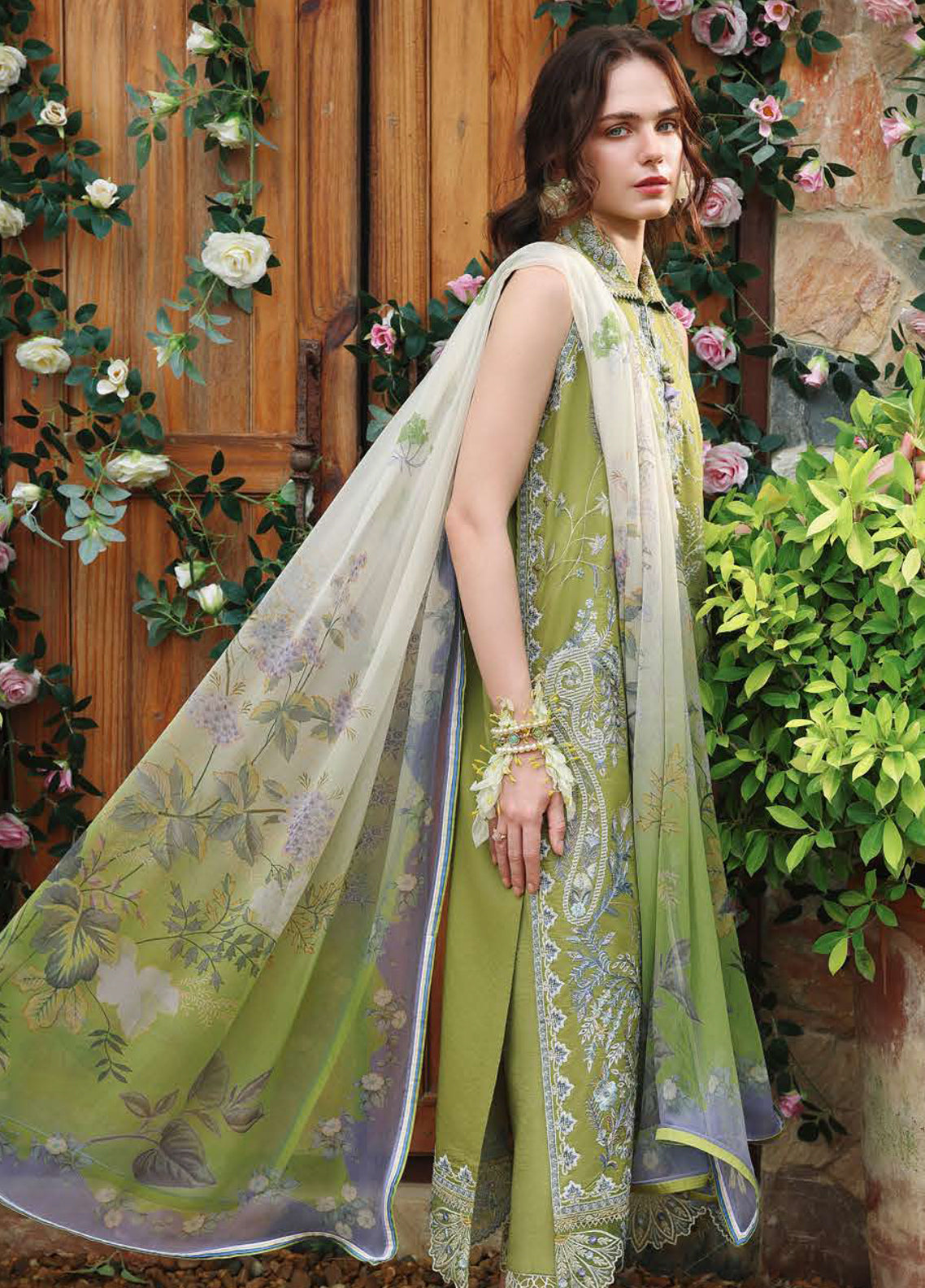 Hemline The Secret Garden By Mushq Embroidered Lawn 3 Piece Unstitched Suit MQ26HLTSGV3 D-04 WHISPERING IVY Hemline The Secret Garden By Mushq Embroidered Lawn 3 Piece Unstitched Suit MQ26HLTSGV3 D-04 WHISPERING IVY