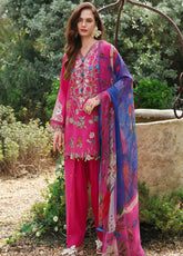 Hemline The Secret Garden By Mushq Embroidered Lawn 3 Piece Unstitched Suit MQ26HLTSGV3 D-07 BLOOMVEIL
